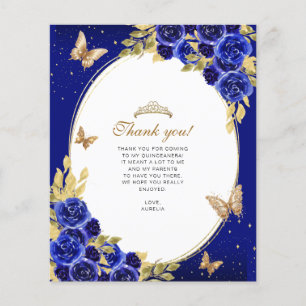 BUDGET Gold Royal Blue Butterfly Quinceañera Photo