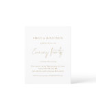 Budget Gold Script Wedding Evening Party Invite