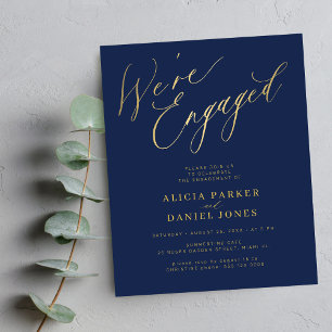 Budget gold script We're Engaged engagement party 