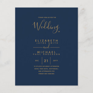 BUDGET Gold Text Monochrome Double-Sided Elegant Flyer
