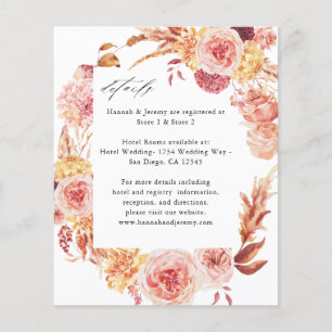 Budget Golden Burgundy & Blush Pink Floral Details Flyer
