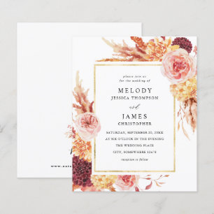 Budget Golden Burgundy Blush Pink Floral Wedding 2