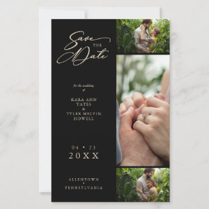 Budget Golden Effect Black Fancy Collage 3 Photos