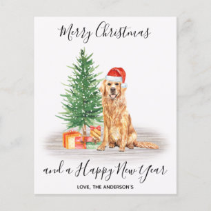 Budget Golden Retriever Dog Lover Christmas Card