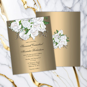 Budget Golden Wedding Invitation Flyer