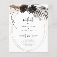 BUDGET Gothic Boho Save the Date