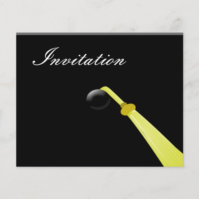 Budget Grad Hat Graduation party Invitation (Front)