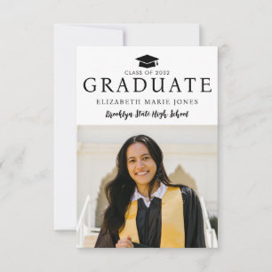 Budget GRADUATE Grad Cap Photo Graduation Card