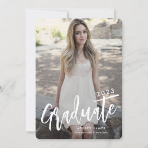 Budget Graduate Script 2 Photo Graduation Card