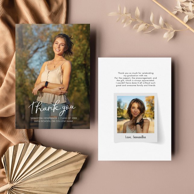 Budget Graduation 2024 Photo Grad Thank You Card (Creator Uploaded)