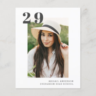 Budget Graduation 2 Photo Modern 2023 Simple Card