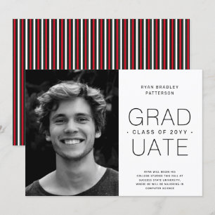 Budget Graduation Announcement Photo Minimalist
