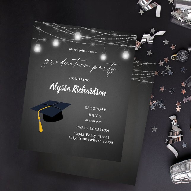 Budget Graduation Hat Chalkboard Graduation Party (Creator Uploaded)