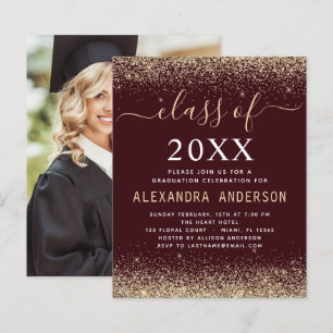 Budget Graduation Photo Burgundy Gold Class 2023