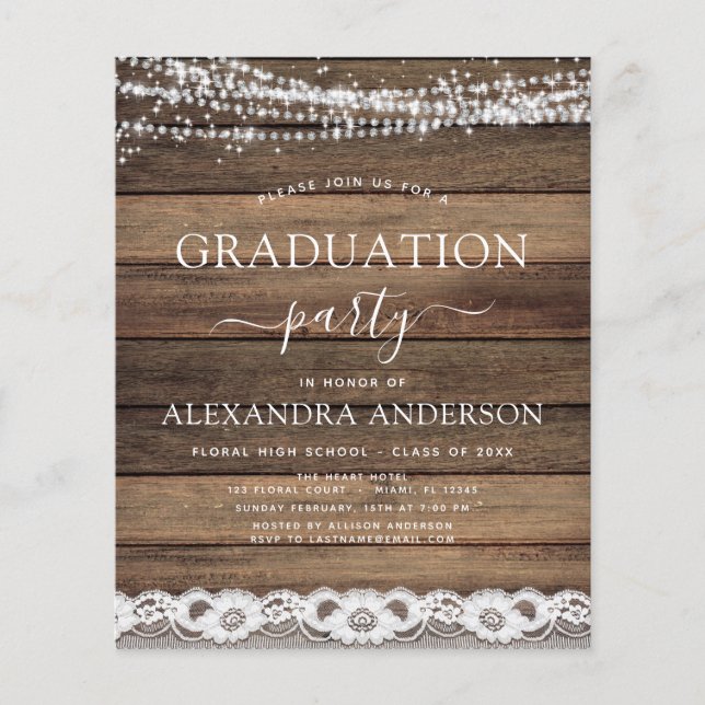 Budget Graduation Rustic Farmhouse 2023 (Front)
