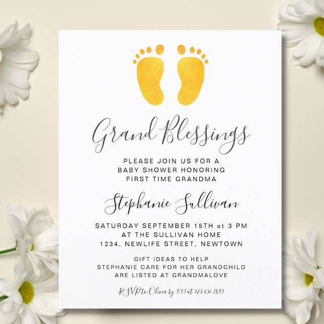 Budget Grand Blessings Baby Shower Invitation (Creator Uploaded)