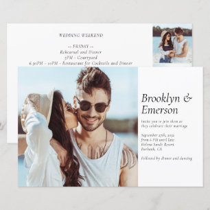 Budget Grand Modern Photo Wedding Invitation