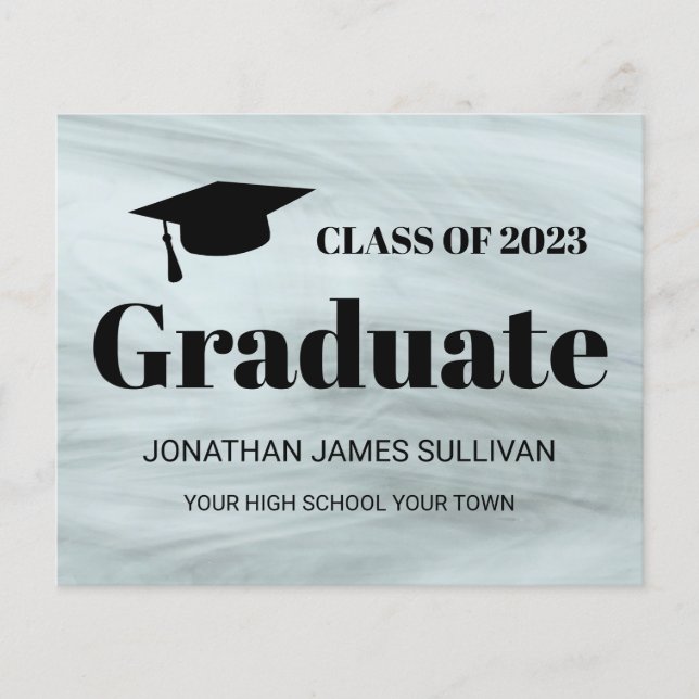 Budget Gray 2022 Graduation Announcement (Front)