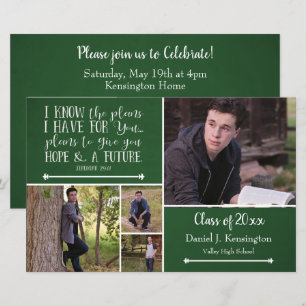 Budget Green Bible Verse Graduation Photo Collage