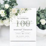 Budget Green Floral Surprise Birthday Invitation<br><div class="desc">Celebrate in style with an elegant grey and green floral surprise birthday invitation. This sophisticated design features soft grey tones paired with lush green florals, creating a serene yet festive ambiance. Perfect for a refined and memorable celebration, the delicate floral accents add a touch of natural beauty, while the modern...</div>