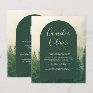 BUDGET Green Forest mountain Pine Trees Wedding