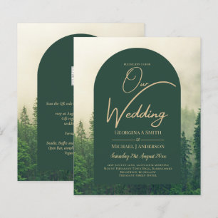 BUDGET Green Forest mountain Pine Trees Wedding