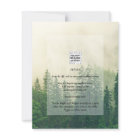 BUDGET Green Forest Pine Trees Wedding INVITE