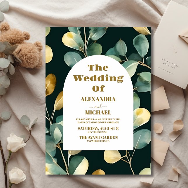 Budget  Green Gold Glitter Eucalyptus Wedding (Creator Uploaded)