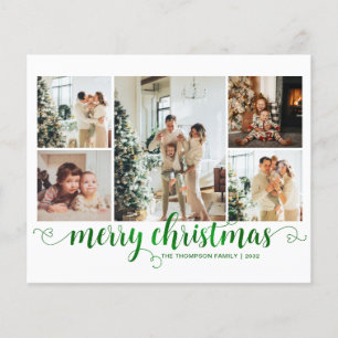BUDGET Green Merry Christmas Heart Script 5 Photo