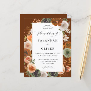 Budget Green & Terra Cotta Floral Wedding S2 -Tan