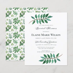 Budget Greenery Bridal Shower Invitation