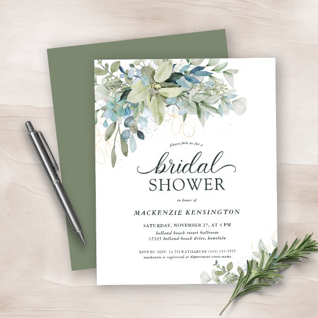 BUDGET Greenery Bridal Shower Invitation (Creator Uploaded)