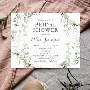 Budget Greenery Calligraphy Bridal Shower