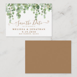 Budget Greenery Eucalyptus B Wedding Save The Date Card