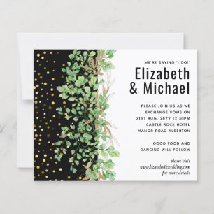 Budget Greenery Leaves Night Sky Wedding