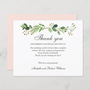 BUDGET Greenery Leaves Summer Spring THANK YOU