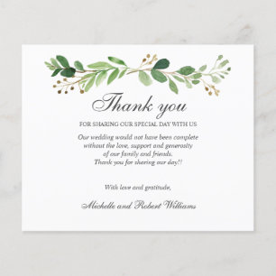 BUDGET Greenery Leaves Summer Spring THANK YOU