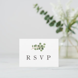 Budget Greenery Wedding Response RSVP Card