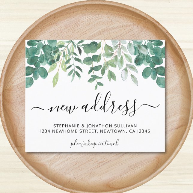 Budget Greenery We've Moved Announcement Card (Creator Uploaded)