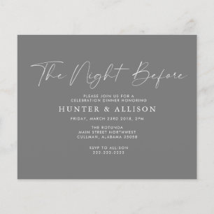 Budget Grey The Night Before   Invitation  Flyer