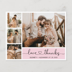 Budget Grid Photo Collage Wedding Thank You Flyer