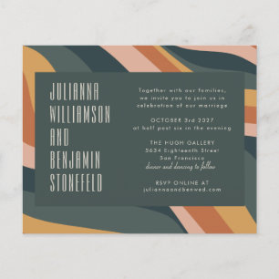 Budget Groovy 70s Earthy Boho Stripes Wedding