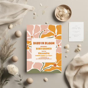 Budget Groovy Retro Hippie Floral Baby Shower