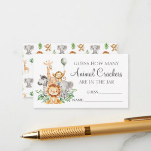 Budget Guess Animal Crackers Safari Shower Cards