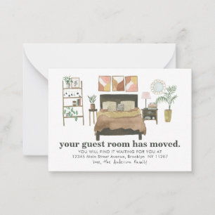 Budget Guest Room Moved Boho Chic Bedroom Moving Card