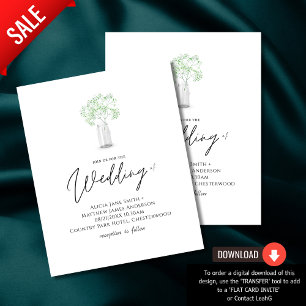 BUDGET Gypsophila Babys Breath Wedding Invitation