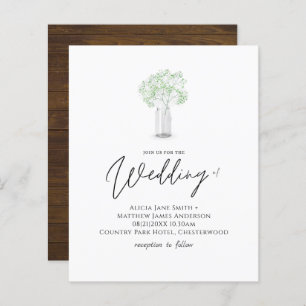 BUDGET Gypsophila Babys Breath Wedding Invitation