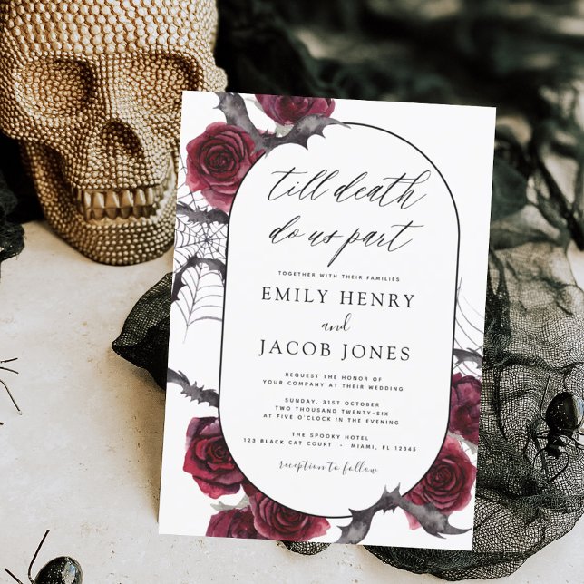 Budget Halloween Gothic Black Burgundy Wedding (Creator Uploaded)