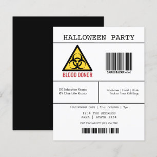 BUDGET Halloween Party Hazardous Blood Donor