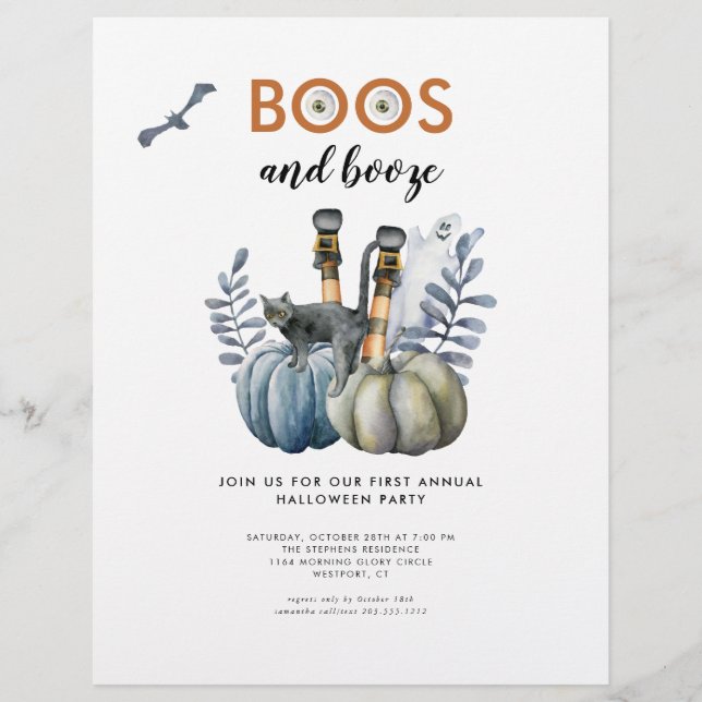 Budget Halloween Party Invitation  Flyer (Front)